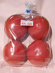 道の駅みかもで販売中の小林農園 とちぎ小江戸ブランド「桃姫トマト」（袋）Lサイズ　1kg